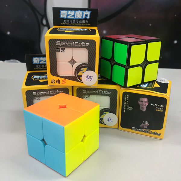 2x2 speed cubes (assorted non-magnetic varieties)