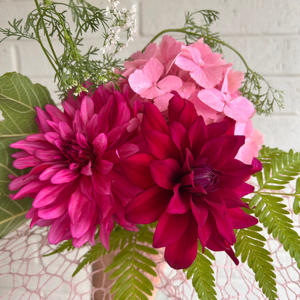 Art Nouveau - Hot Pink Dahlia
