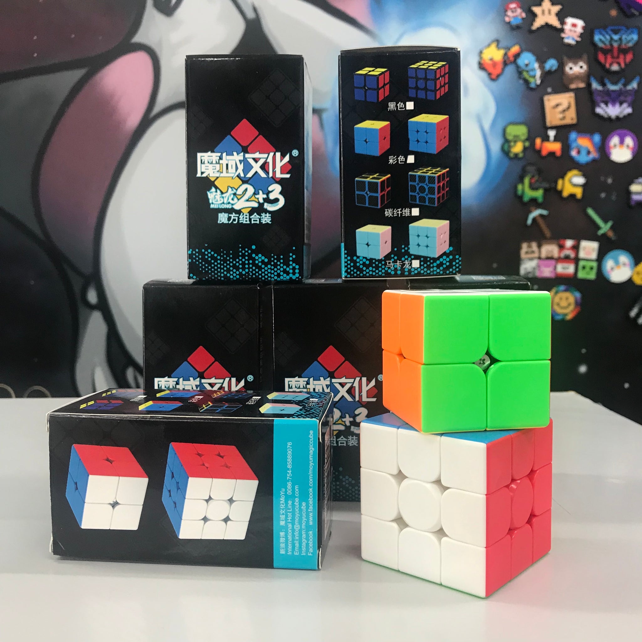 Beginner's Double Pack 2x2 & 3x3 MoYu cubes
